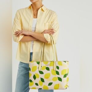 🍋♠️🍋 KATE SPADE All Day Lemon Toss Large Tote